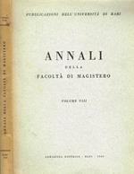 Annali Della Facoltà Di Magistero Vol. Viii