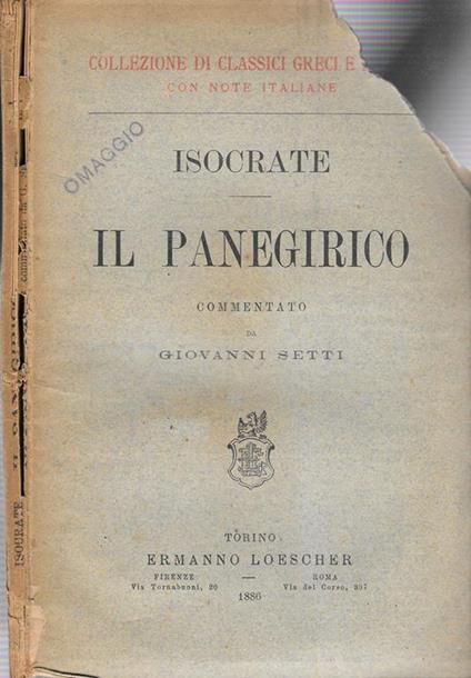 Isocrate-Il Panegirico - copertina