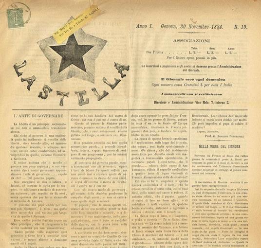 La Stella Anno I N.19 - Giuseppe Luccioni - copertina