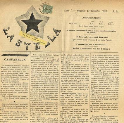 La Stella Anno I N.21 - Giuseppe Luccioni - copertina