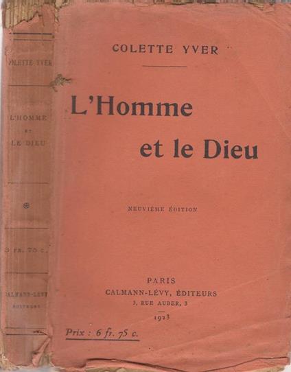 L' Homme et le Dieu - Colette Yver - copertina