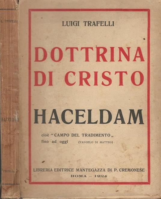 Dottrina di Cristo. Haceldam - Luigi Trafelli - copertina
