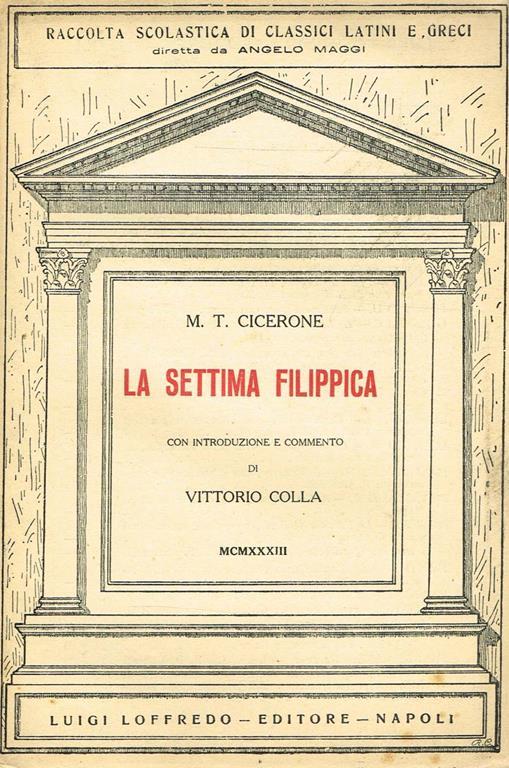 La Settima Filippica - M. Tullio Cicerone - copertina
