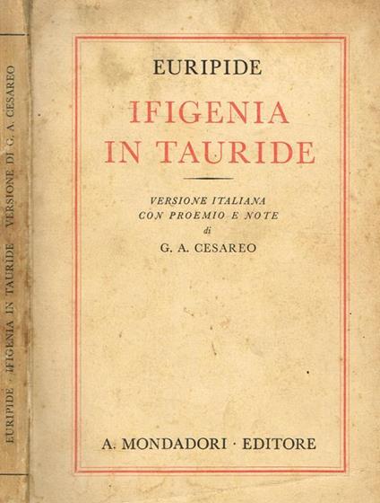 Ifigenia In Tauride - Euripide - copertina