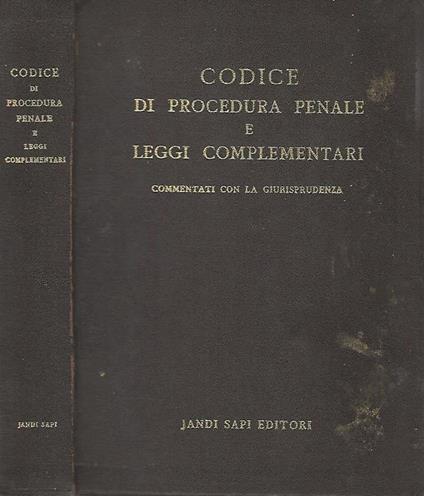 Codice di procedura penale e leggi complementari - copertina