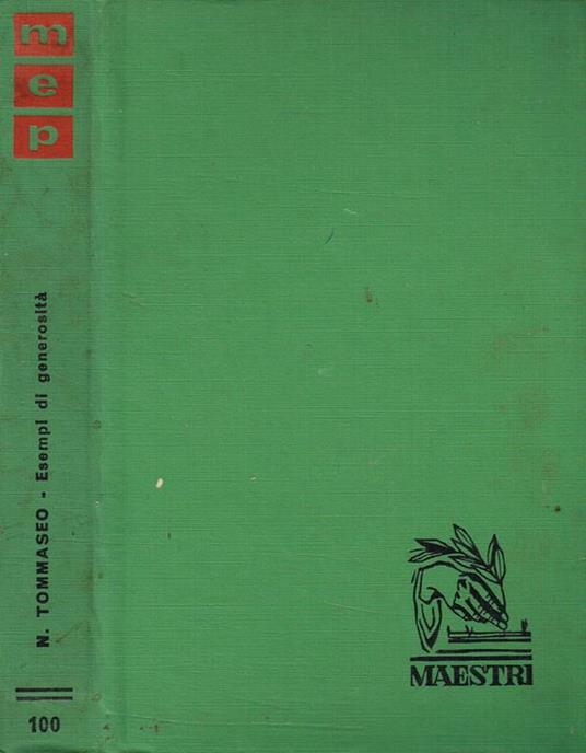 Esempi Di Generosità - Niccolò Tommaseo - copertina