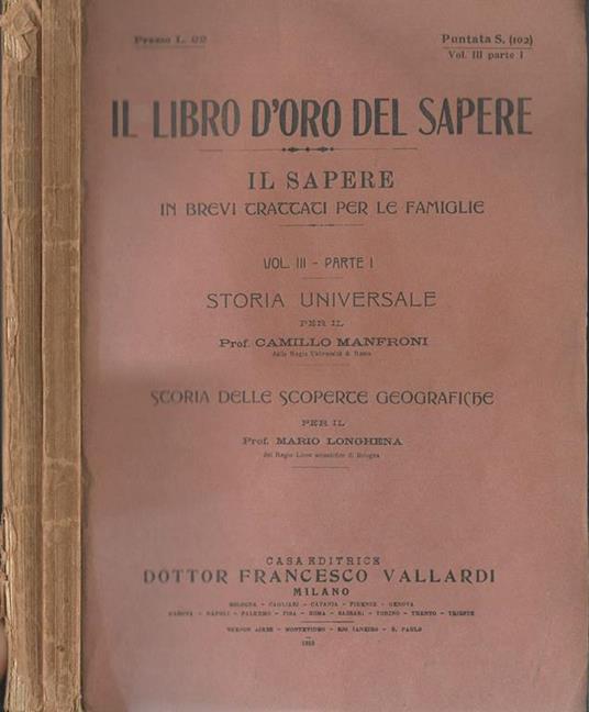 Il libro d'oro del sapere (volume III-parte I e volume III parte III) - copertina