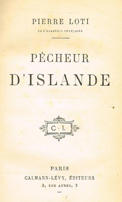 Pecheur D'Islande - Pierre Loti - copertina