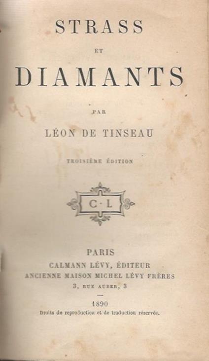 Strass et diamants - copertina