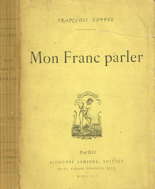 Mon Franc Parler - François Coppée - copertina