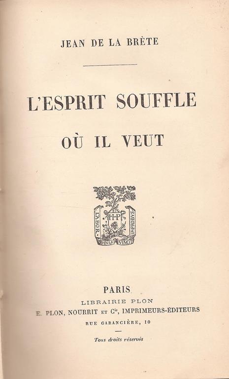 Esprit souffle. où il veut - copertina