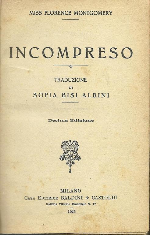 Incompreso - copertina