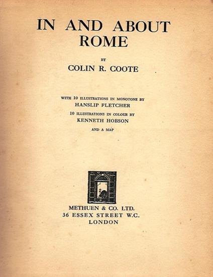 In and about Rome - copertina