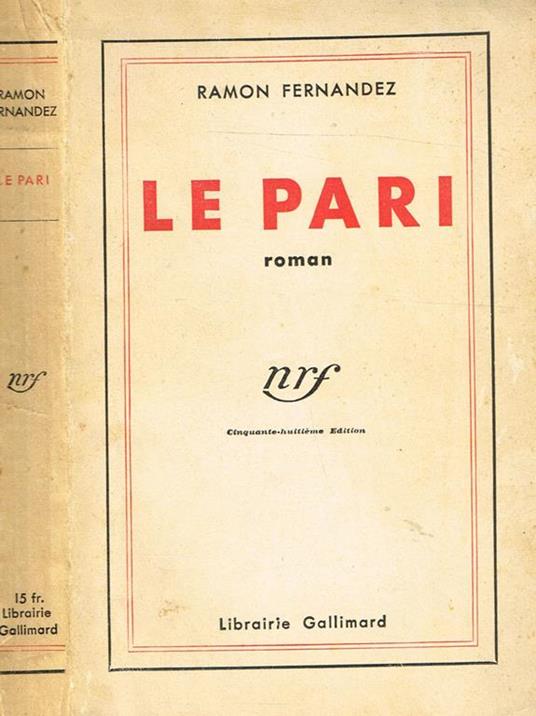 Le Pari - Ramon Fernández - copertina