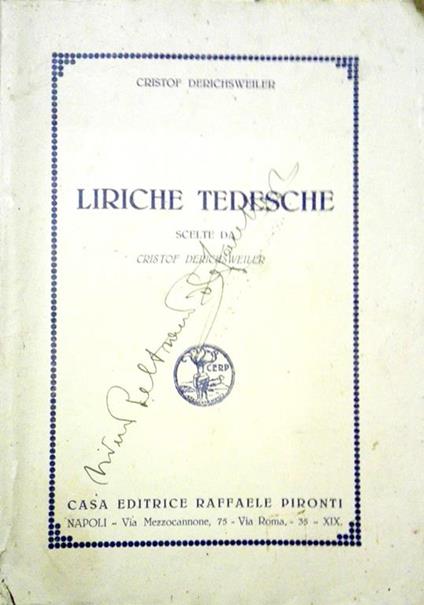 Liriche Tedesche - copertina