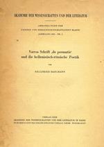 Varros Schrift, De Poematis Und Die Hellenistisch-Romische Poetik