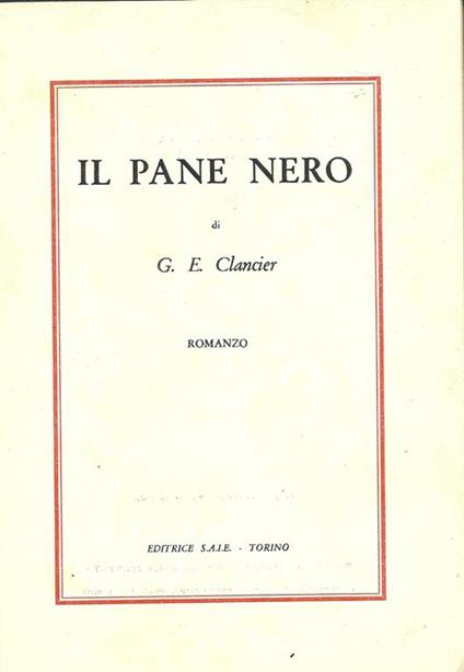 Il Pane Nero - copertina