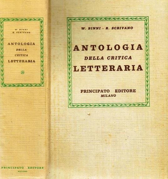 Antologia Della Critica Letteraria - copertina