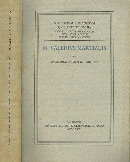 Epigrammaton Libri Xii-Xiii-Xiv - copertina