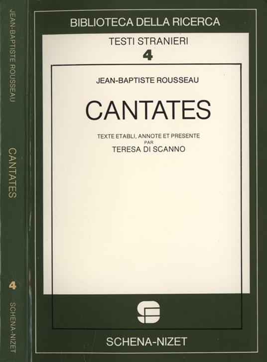 Cantates - Jean-Baptiste Rousseau - copertina