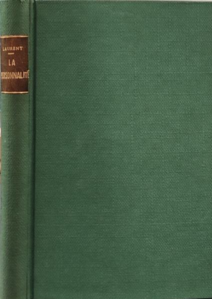 La Personnalite - H. Laurent - copertina