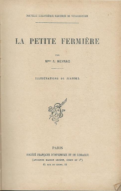 La petite fermière - Albert Meyrac - copertina
