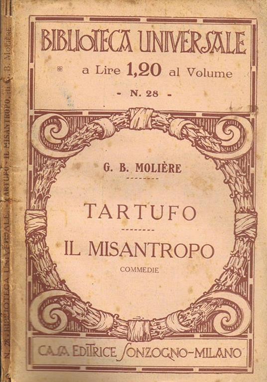 Tartufo. Il Misantropo - copertina