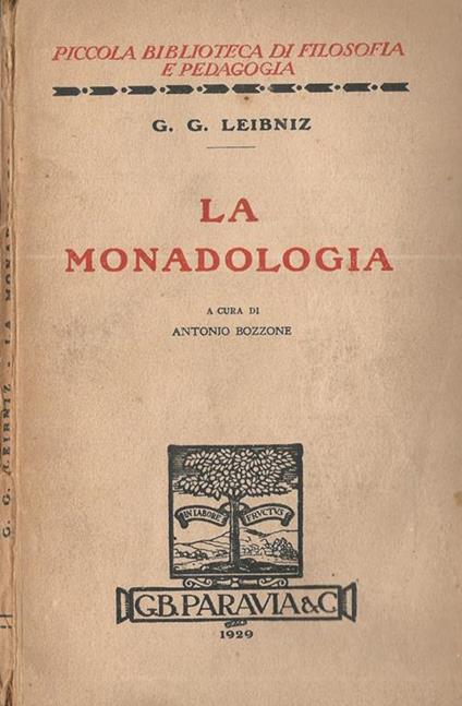 La monadologia - Gottfried W. Leibniz - copertina