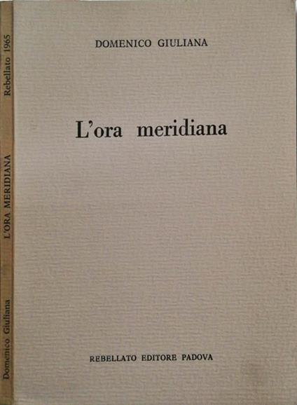 L' Ora Meridiana - Domenico Giuliana - copertina