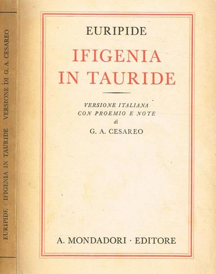 Ifigenia In Tauride - Euripide - copertina