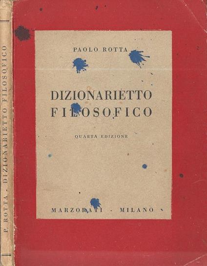 Dizionarietto filosofico - Paolo Rotta - copertina