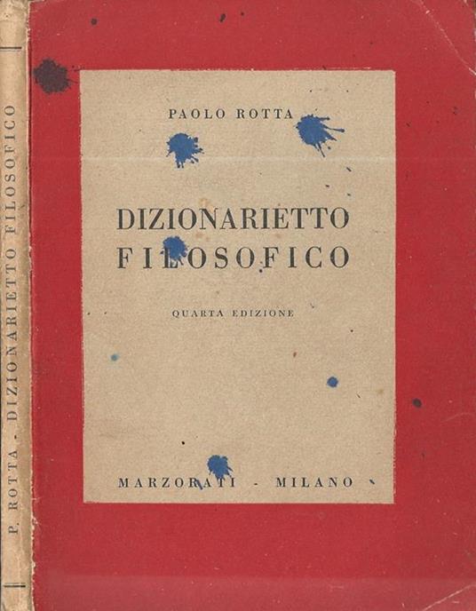 Dizionarietto filosofico - Paolo Rotta - copertina
