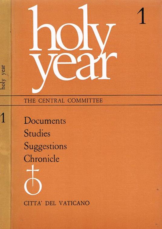 Holy Year. Bulletin N.1. Documents Studies Suggestions Chronicle - copertina