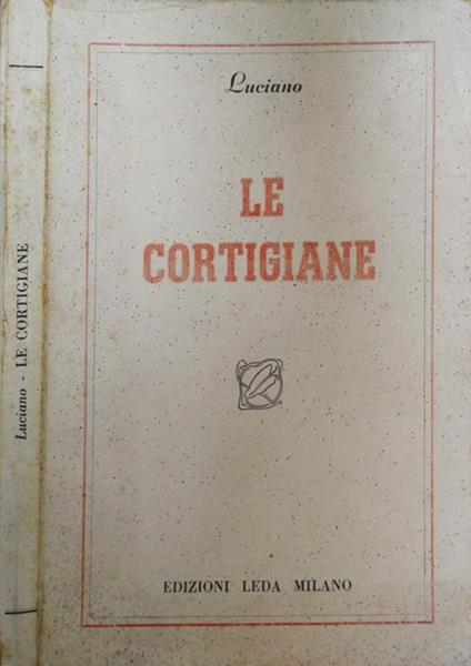 Le Cortigiane - Luciano di Samosata - copertina