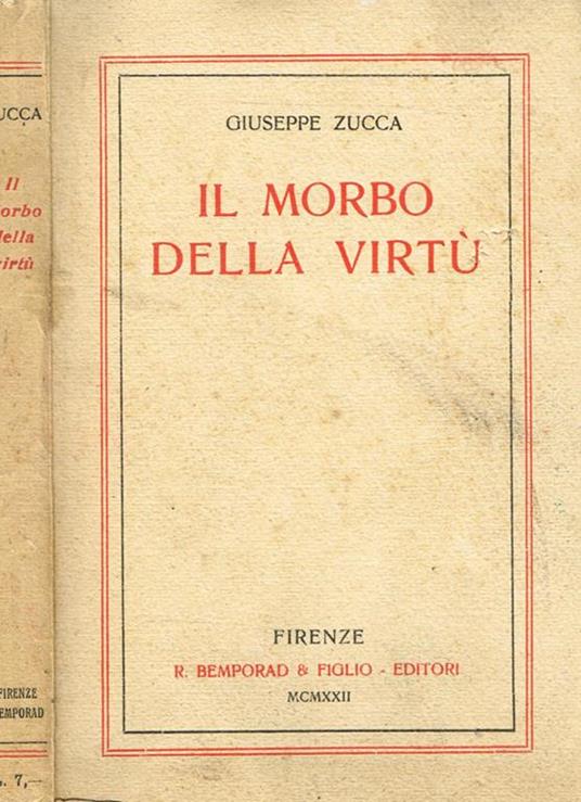 Il Morbo Della Virtù - Giuseppe Zucca - copertina