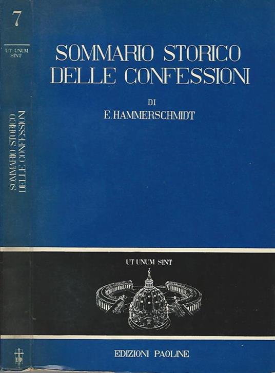 Sommario storico delle confessioni - E. Hammerschmidt - copertina