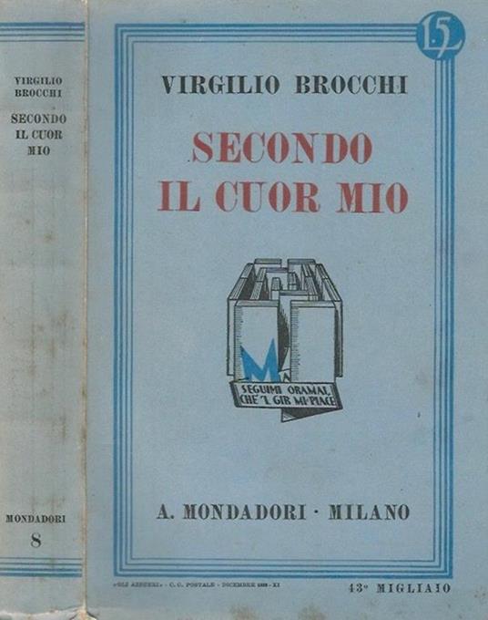 Secondo il cuor mio - Virgilio Brocchi - copertina