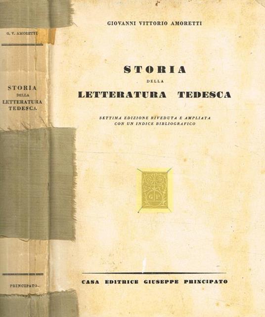 Storia Della Letteratura Tedesca - Giovanni Vittorio Amoretti - copertina