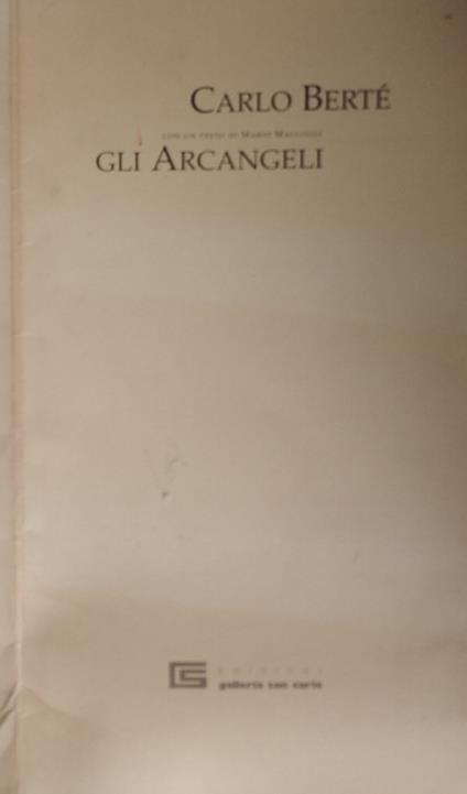 Gli Arcangeli - Carlo Bertè - copertina
