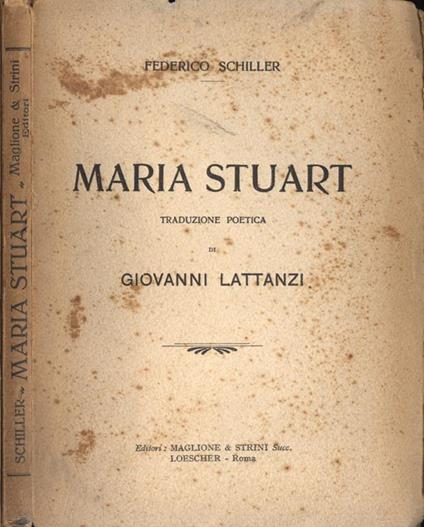 Maria Stuart - Friedrich Schiller - copertina
