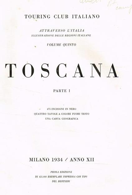 Toscana Parte I - copertina