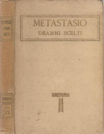 Drammi scelti - Pietro Metastasio - copertina
