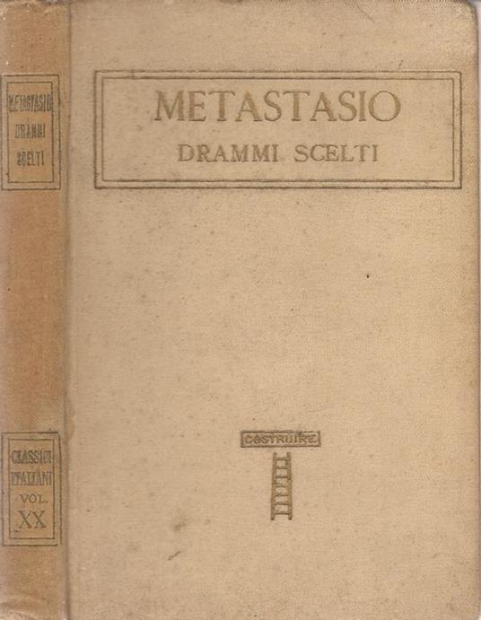 Drammi scelti - Pietro Metastasio - copertina