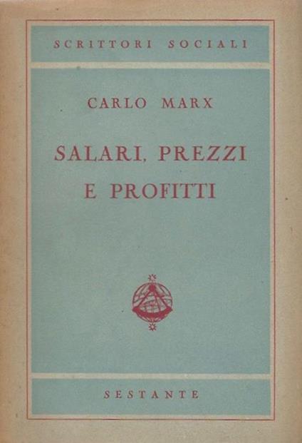 Salari, prezzi e profitti - Karl Marx - copertina