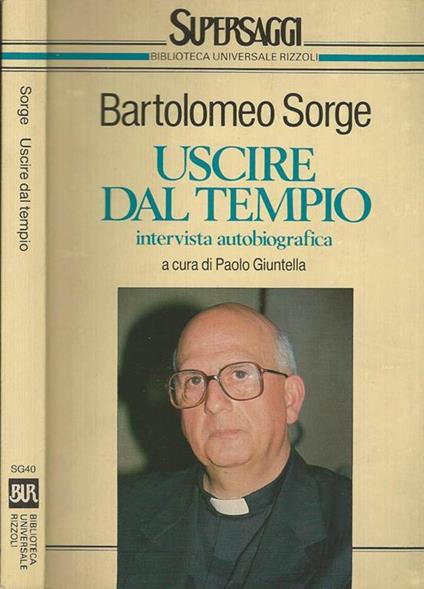 Uscire dal tempio - Bartolomeo Sorge - copertina
