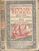 Sommario storico Volume secondo