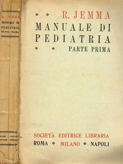 Manuale di pediatria parte prima - copertina