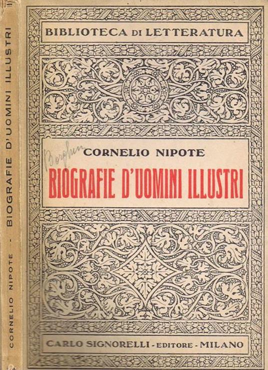 Biografie d'Uomini Illustri - Cornelio Nepote - copertina
