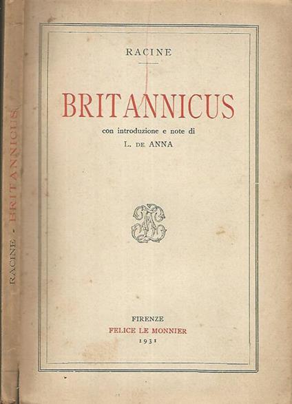 Britannicus - Jean Racine - copertina