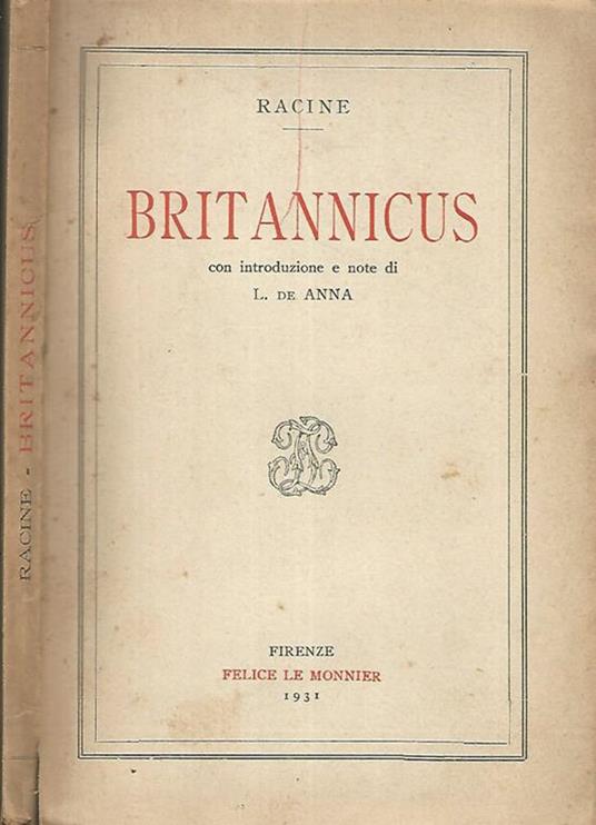 Britannicus - Jean Racine - copertina